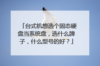 台式机想选个固态硬盘当系统盘,选什么牌子,什么型号的好?