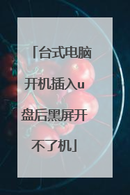 台式电脑开机插入u盘后黑屏开不了机
