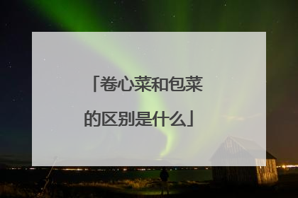 卷心菜和包菜的区别是什么