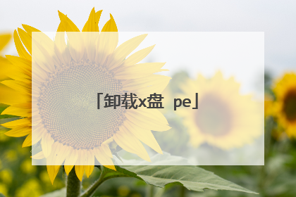 卸载x盘 pe
