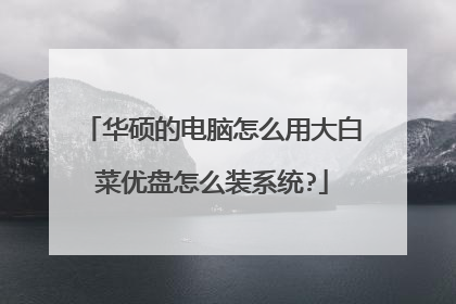 华硕的电脑怎么用大白菜优盘怎么装系统?