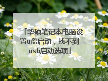 华硕笔记本电脑设置u盘启动,找不到usb启动选项