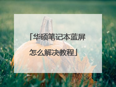 华硕笔记本蓝屏怎么解决教程