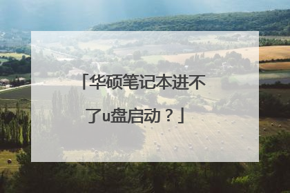 华硕笔记本进不了u盘启动?