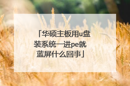 华硕主板用u盘装系统一进pe就蓝屏什么回事