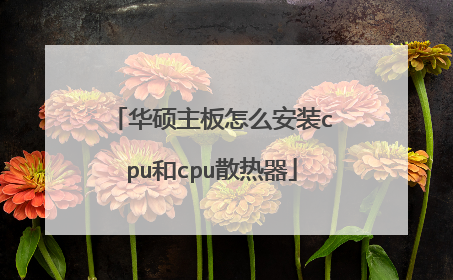 华硕主板怎么安装cpu和cpu散热器