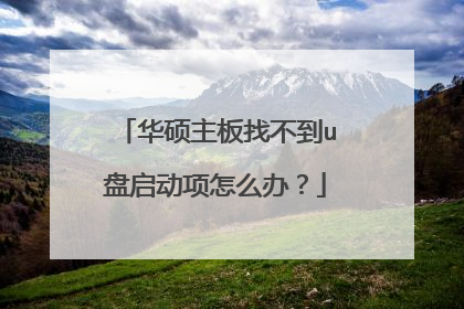华硕主板找不到u盘启动项怎么办？