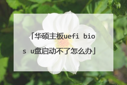 华硕主板uefi bios u盘启动不了怎么办