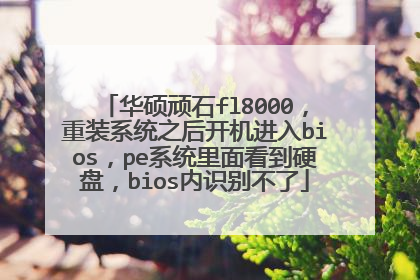 华硕顽石fl8000，重装系统之后开机进入bios，pe系统里面看到硬盘，bios内识别不了