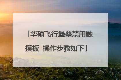 华硕飞行堡垒禁用触摸板 操作步骤如下