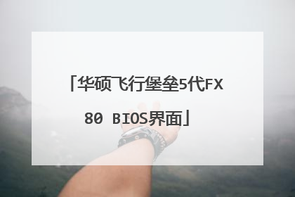 华硕飞行堡垒5代FX80 BIOS界面