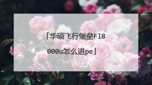 华硕飞行堡垒Fl8000u怎么进pe