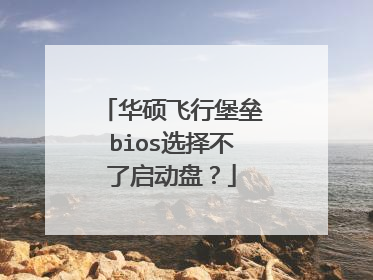 华硕飞行堡垒bios选择不了启动盘?