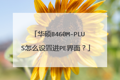 华硕B460M-PLUS怎么设置进PE界面?