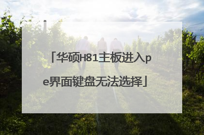 华硕H81主板进入pe界面键盘无法选择