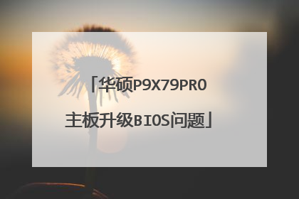 华硕P9X79PRO主板升级BIOS问题
