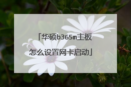 华硕b365m主板怎么设置网卡启动