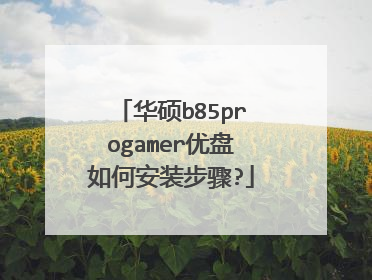 华硕b85progamer优盘如何安装步骤?