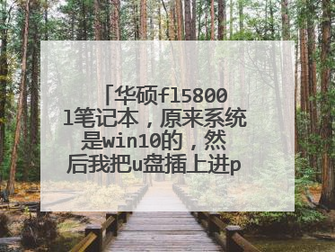 华硕fl5800l笔记本,原来系统是win10的,然后我把u盘插上进pe,发现C盘只有256M(前