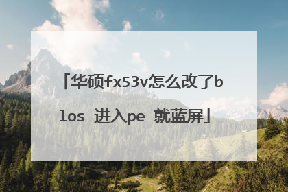 华硕fx53v怎么改了blos 进入pe 就蓝屏