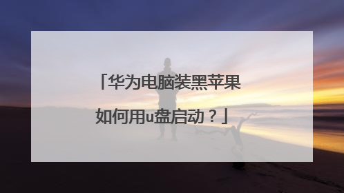 华为电脑装黑苹果如何用u盘启动？