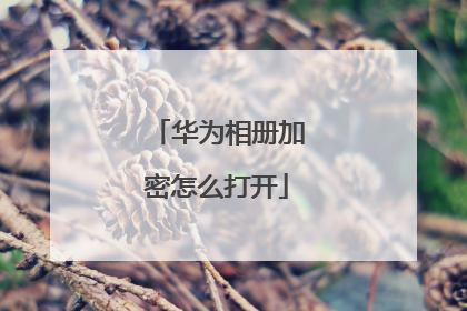 华为相册加密怎么打开