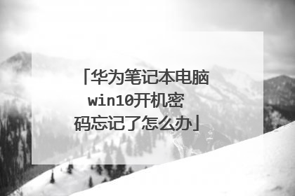 华为笔记本电脑win10开机密码忘记了怎么办