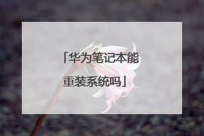 华为笔记本能重装系统吗