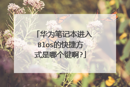 华为笔记本进入Blos的快捷方式是哪个键啊?