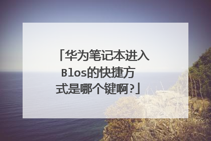 华为笔记本进入Blos的快捷方式是哪个键啊?