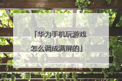 华为手机玩游戏怎么调成满屏的