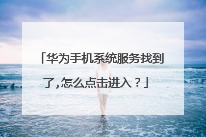 华为手机系统服务找到了,怎么点击进入？