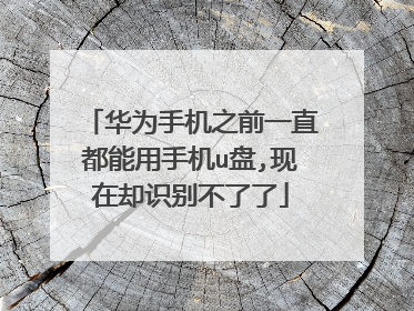 华为手机之前一直都能用手机u盘,现在却识别不了了