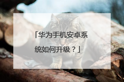 华为手机安卓系统如何升级?