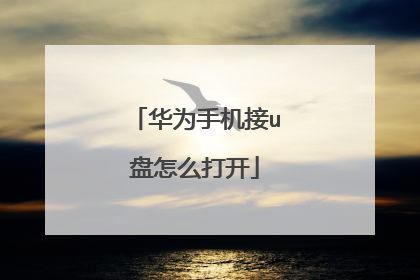 华为手机接u盘怎么打开