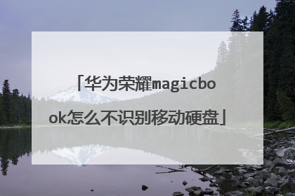 华为荣耀magicbook怎么不识别移动硬盘