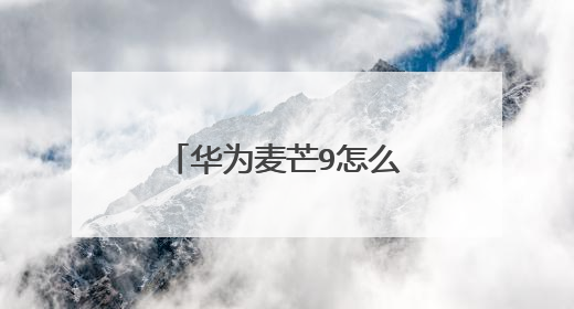 华为麦芒9怎么升级鸿蒙系统?