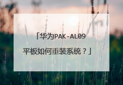 华为PAK-AL09平板如何重装系统?