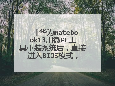 华为matebook13用微PE工具重装系统后,直接进入BIOS模式,找不到硬盘启动