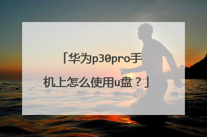华为p30pro手机上怎么使用u盘？