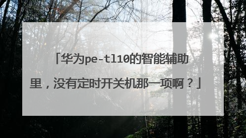 华为pe-tl10的智能辅助里,没有定时开关机那一项啊?