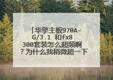 华擎主板970A-G/3.1 和fx8300套装怎么超频啊?为什么我稍微超一下电脑就打不开机?