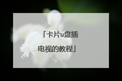 卡片u盘插电视的教程
