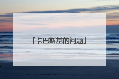 卡巴斯基的问题