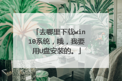 去哪里下载win10系统，哦，我要用U盘安装的。