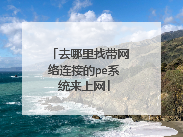 去哪里找带网络连接的pe系统来上网