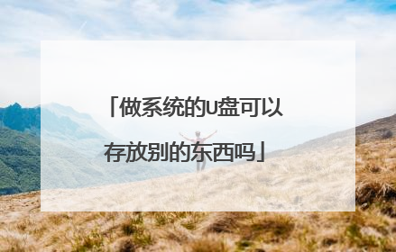 做系统的U盘可以存放别的东西吗