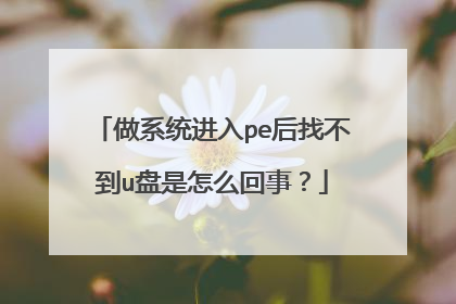做系统进入pe后找不到u盘是怎么回事?