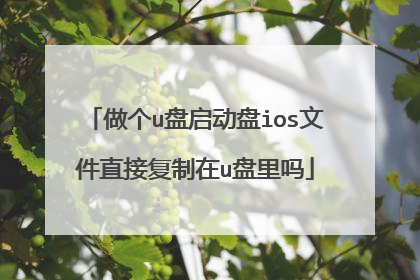 做个u盘启动盘ios文件直接复制在u盘里吗