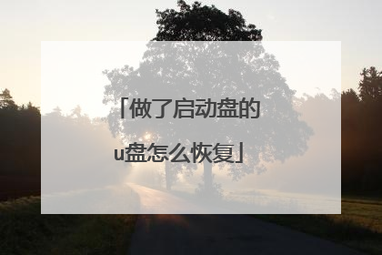 做了启动盘的u盘怎么恢复